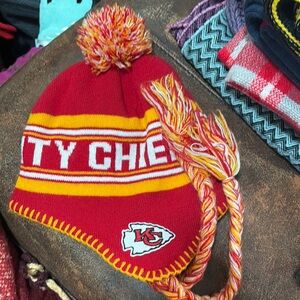 Kansas City Chiefs Red and Yellow Knit Beanie